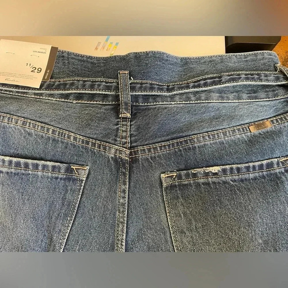 Kancan Los Angeles Womans Wide Leg High Rise Belted Jeans 29 Inch 90’s Sz 11 NEW - Picture 10 of 11